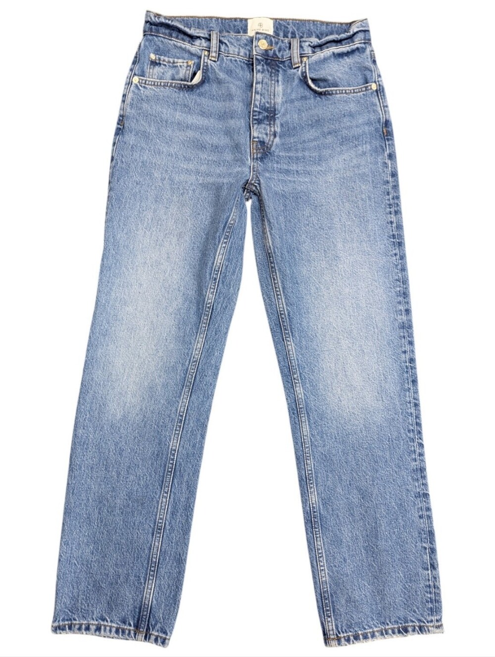 Anine Bing Kate High Waisted Straight-Fit Ankle Jeans Size 27